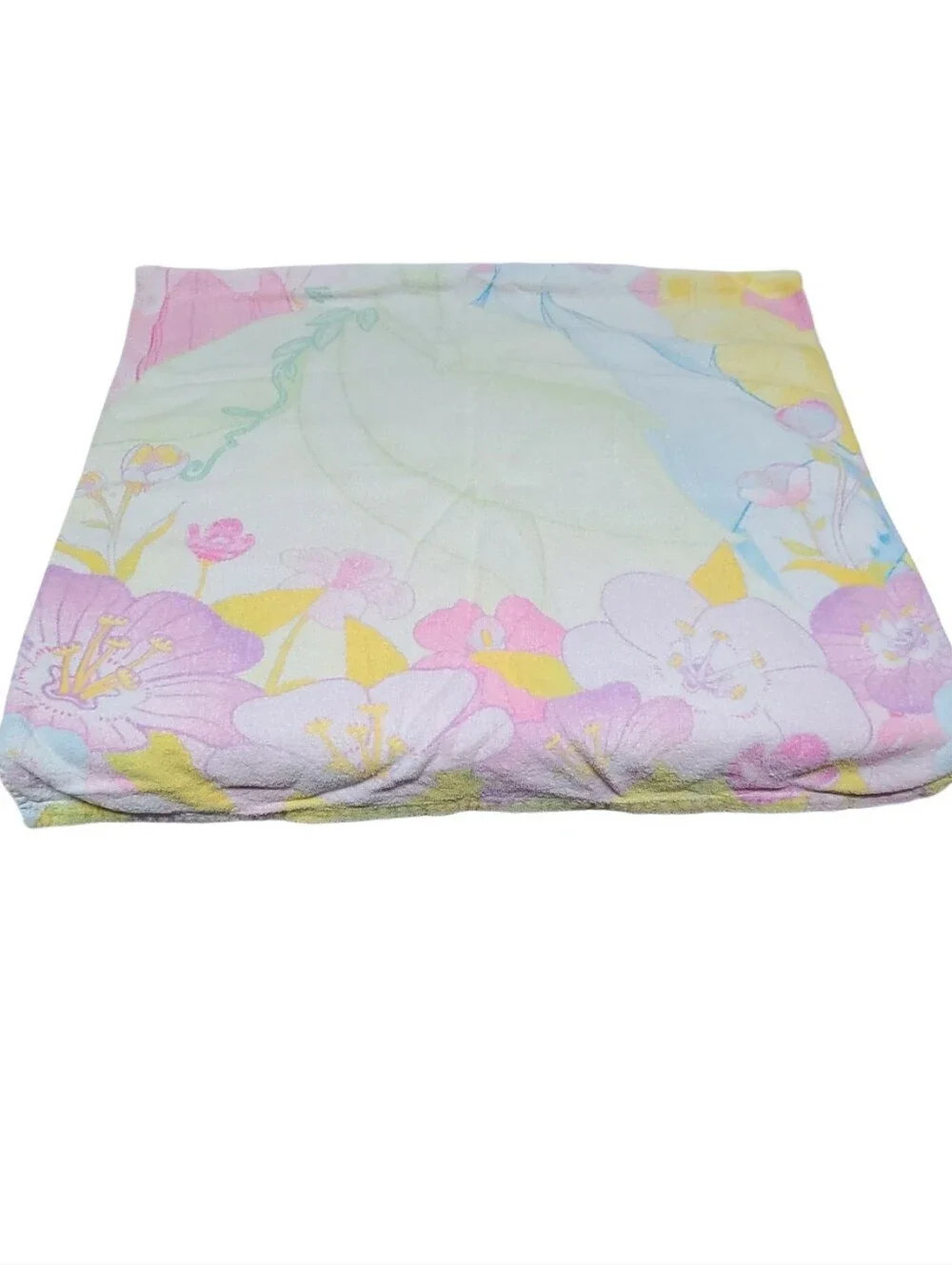 Vintage Disney Princess Beach Towel Floral Gardens Tiana Cinderella Aurora Belle